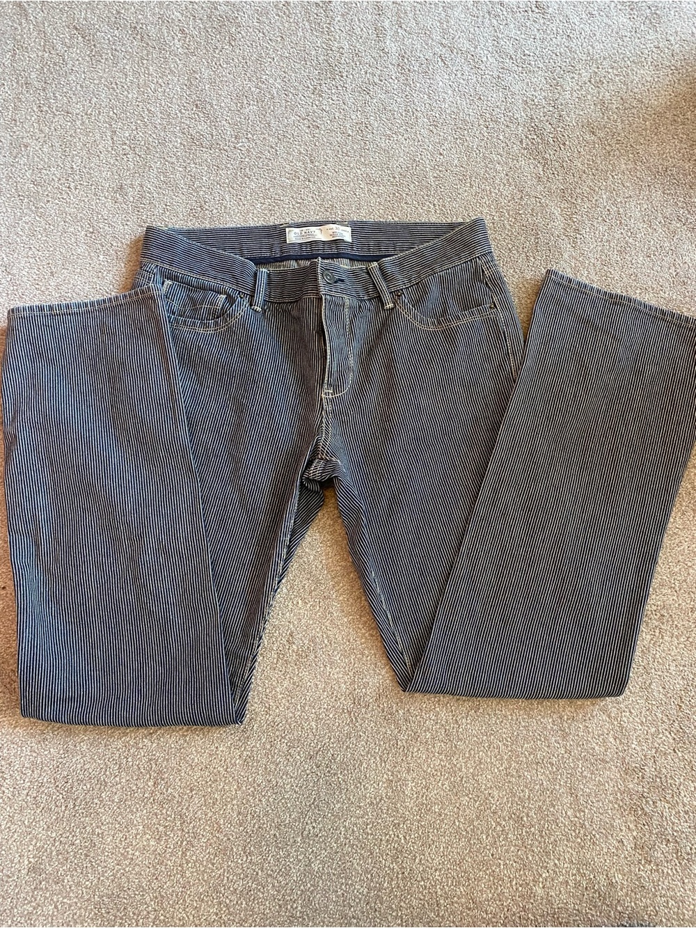 Pinstripe Old Navy Bootcut Midrise Jeans